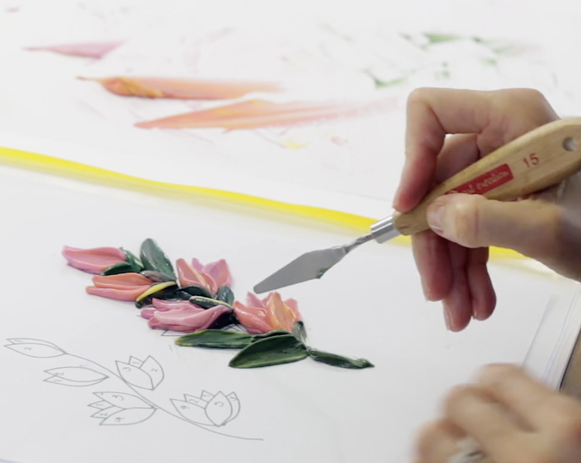 Ukázka tvoření špachtlí